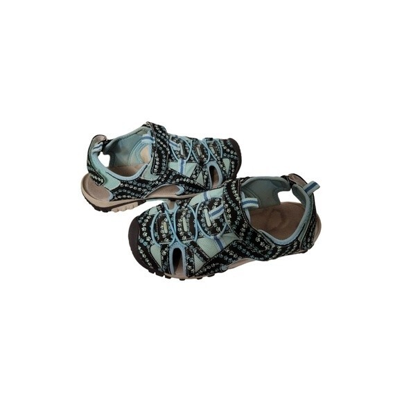 Rescue Animal Outdoor Hiking Shoes W 9 Blue Elastic Braided Slip On - Picture 3 of 6